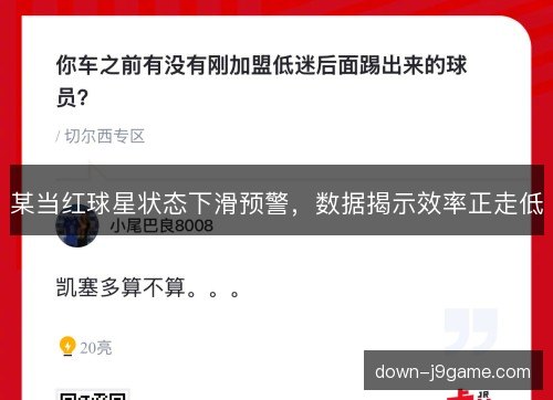 某当红球星状态下滑预警，数据揭示效率正走低
